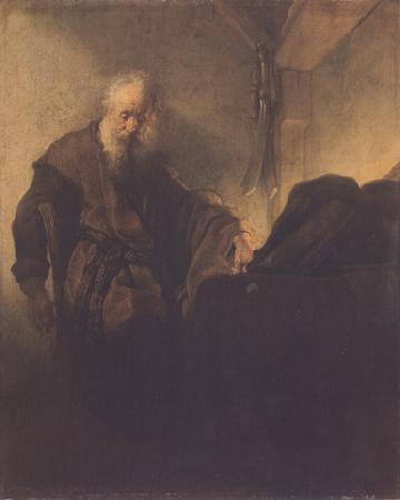 REMBRANDT Harmenszoon van Rijn St paul at his Writing-Desk (mk33)